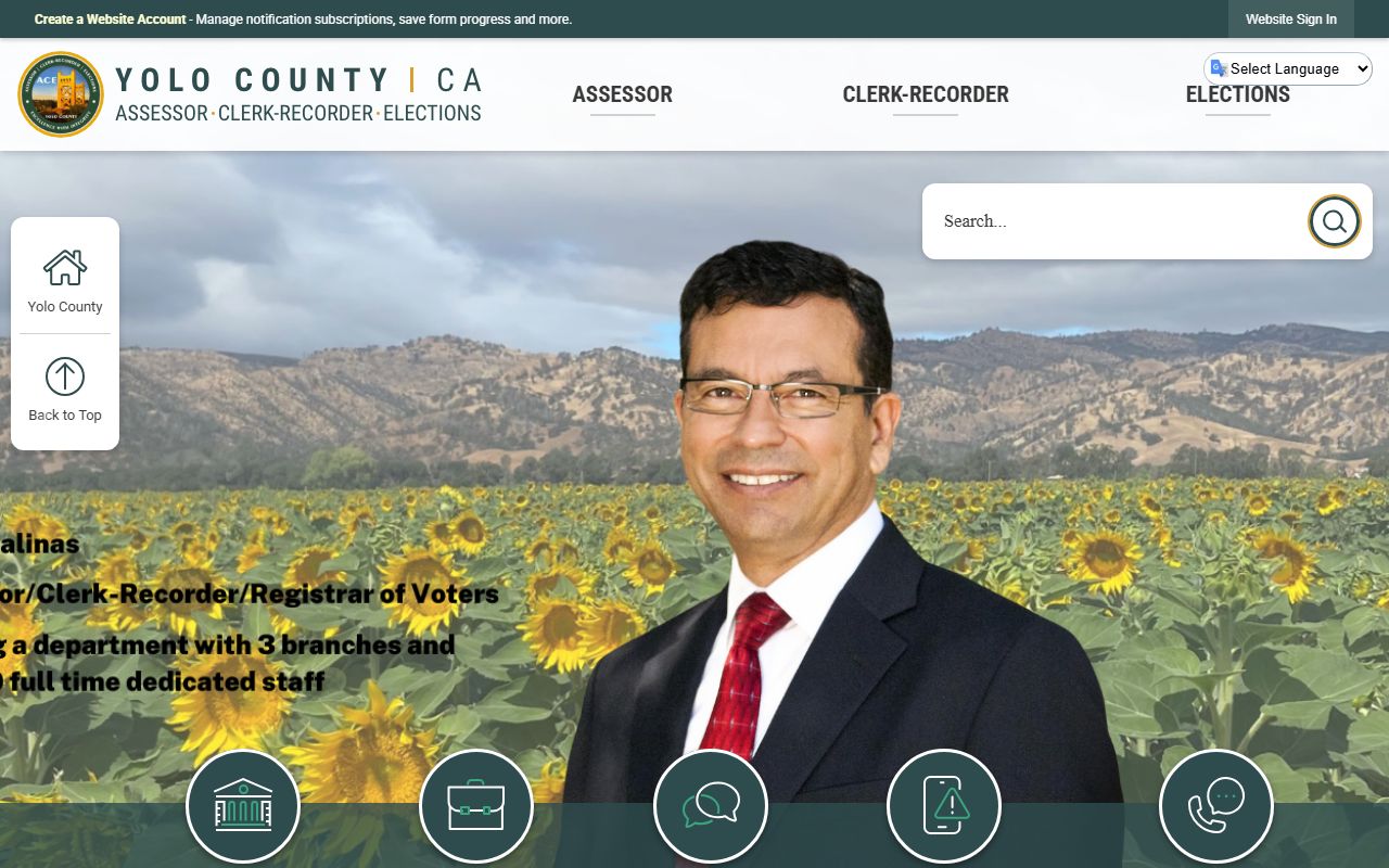 Yolo County ACE Department homepage